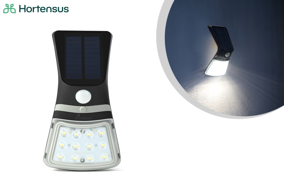 Ledwandlamp op zonne-energie