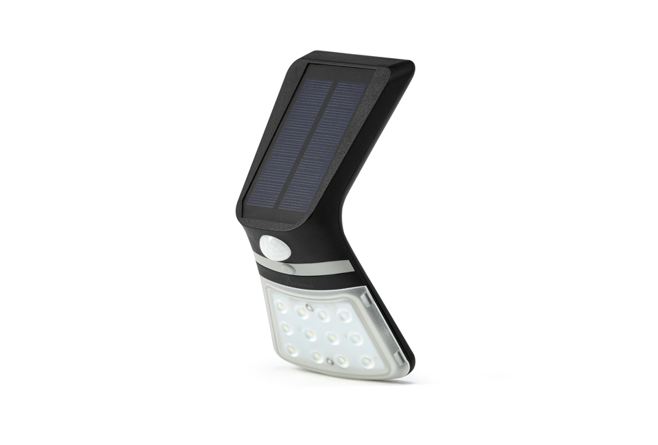 Ledwandlamp op zonne-energie