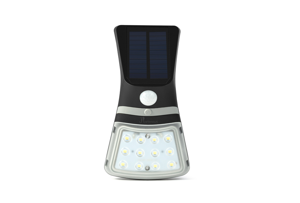 Ledwandlamp op zonne-energie