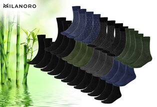 12 paires de chaussettes douces en bambou pour hommes et femmes — 1