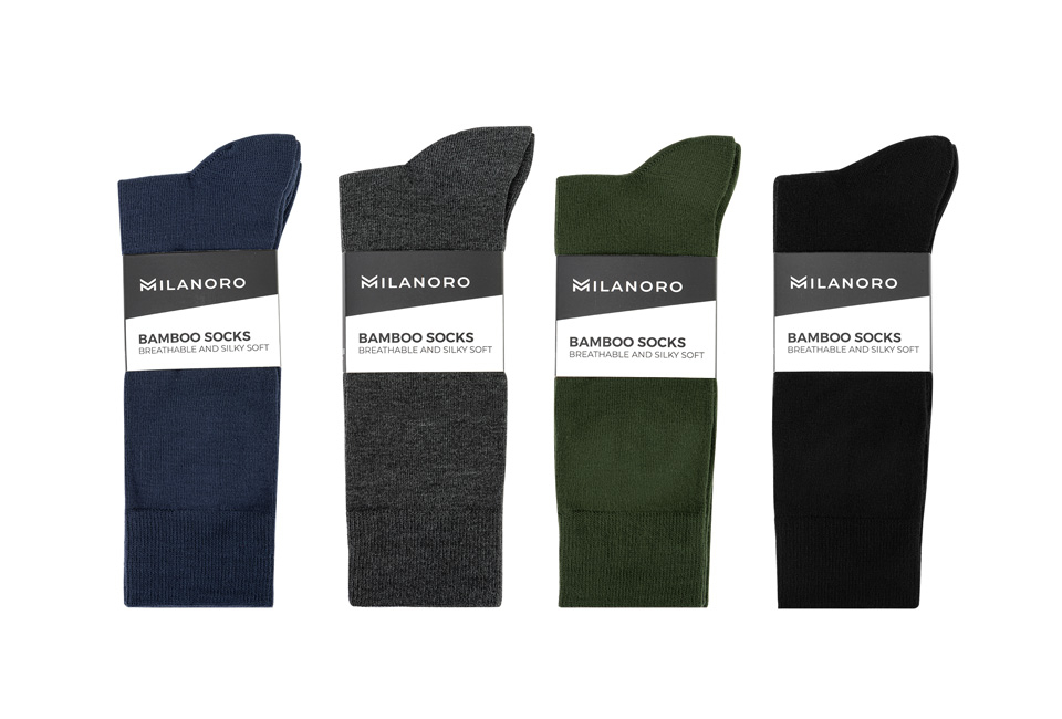 12 paires de chaussettes douces en bambou pour hommes et femmes
