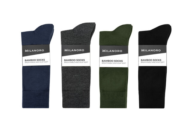 12 paires de chaussettes douces en bambou pour hommes et femmes
