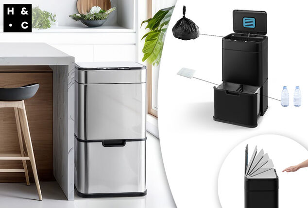 Jetzt kaufen: Abfalleimer 60L mit Sensor - 60% Rabatt
