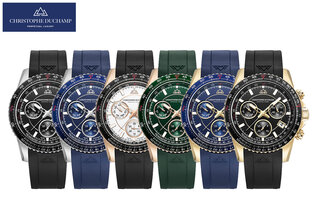 Élégante montre suisse pour homme signée Christophe Duchamp — 1