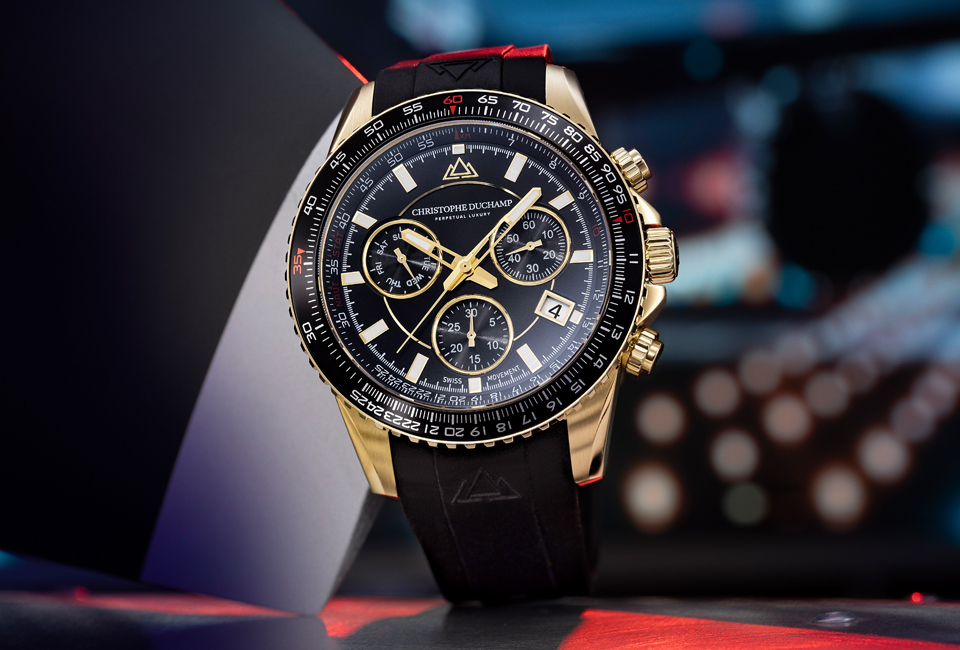 Stilvolle Schweizer Herrenuhr von Christophe Duchamp