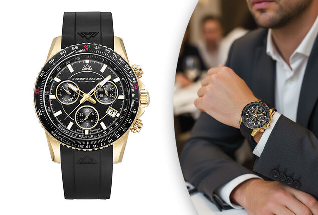 Stilvolle Schweizer Herrenuhr von Christophe Duchamp