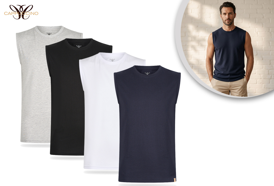 Duopack mouwloze T-shirts voor warme  zomerdagen
