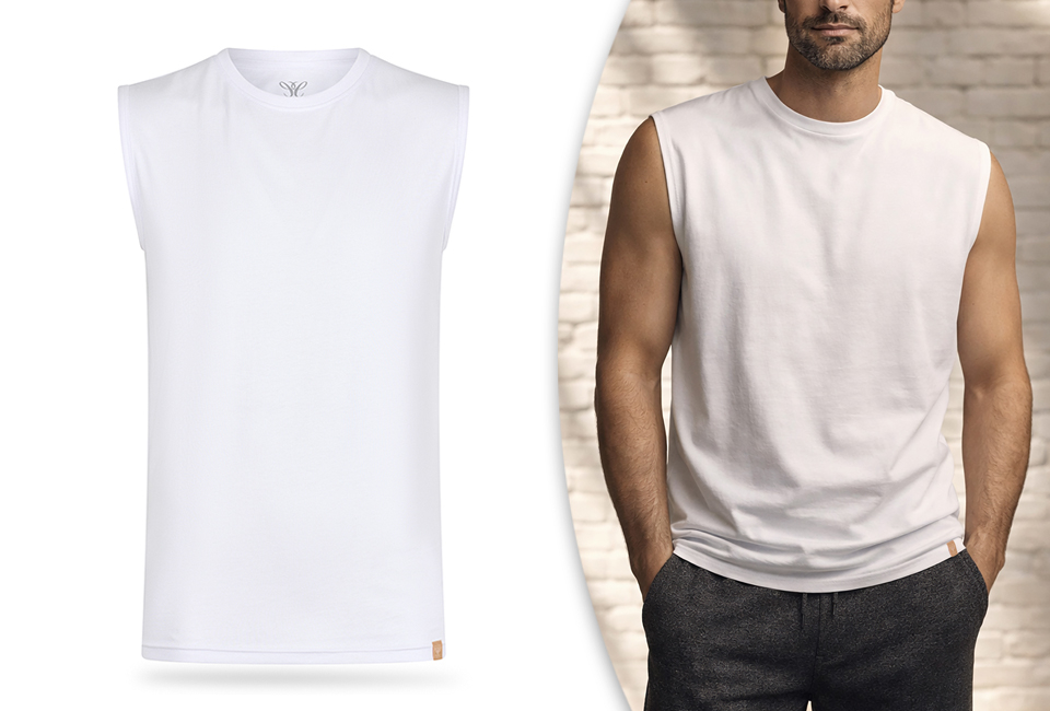 Duopack mouwloze T-shirts voor warme  zomerdagen