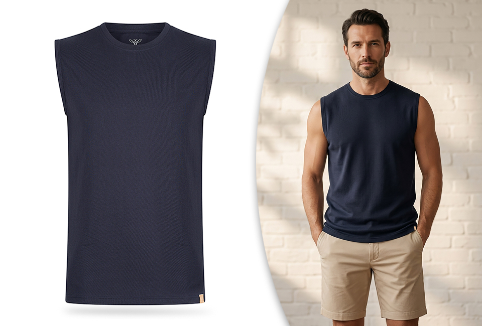 Duopack mouwloze T-shirts voor warme  zomerdagen