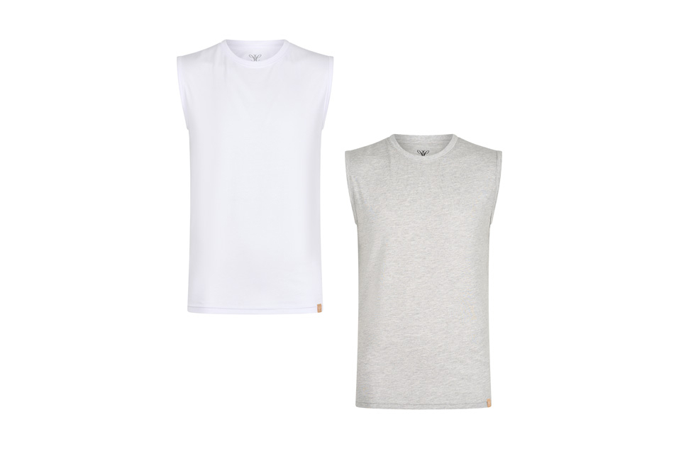 Duopack mouwloze T-shirts voor warme  zomerdagen