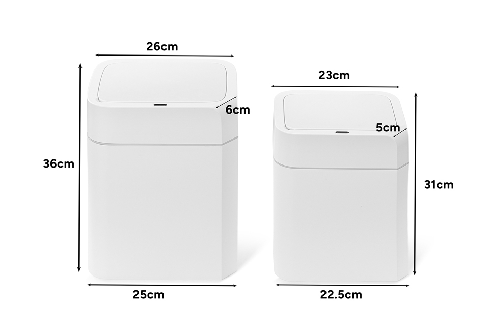 Abfallsammler mit Sensor 1+1 gratis, 16L + 12L gratis