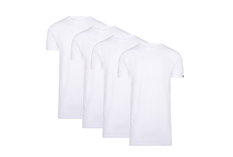 4-pack extra lange katoenen T-shirts van Cappuccino