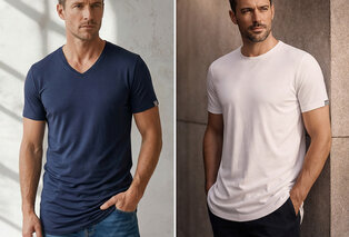 4-pack extra lange katoenen T-shirts van Cappuccino — 4