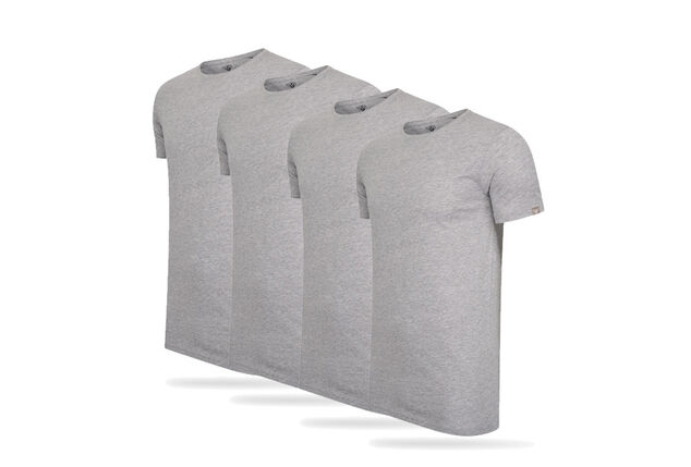 4-pack extra lange katoenen T-shirts van Cappuccino