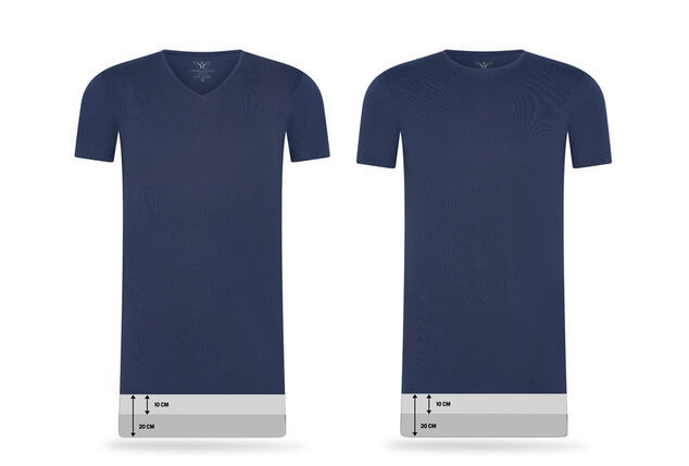 4-pack extra lange katoenen T-shirts van Cappuccino