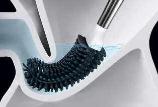 Brosse de toilette en silicone avec support pour un nettoyage en profondeur — 5