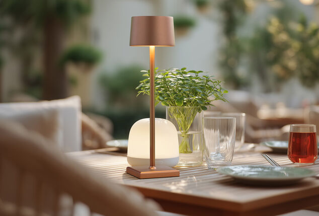 Lampe de table élégante pour l'intérieur et l'extérieur