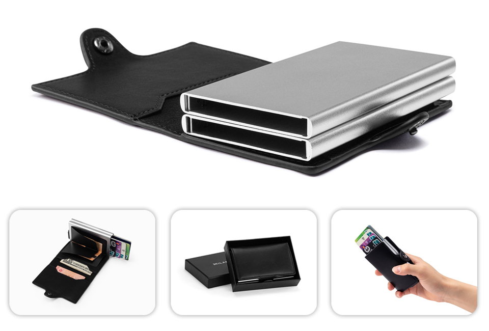 Compact bank card protector with RFID blocking technology