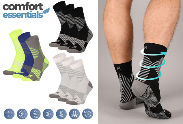 3 paires de chaussettes de compression basses pour un maintien optimal