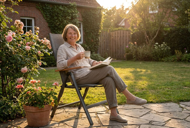 Comfortabele verstelbare klapstoel voor tuin en terras
