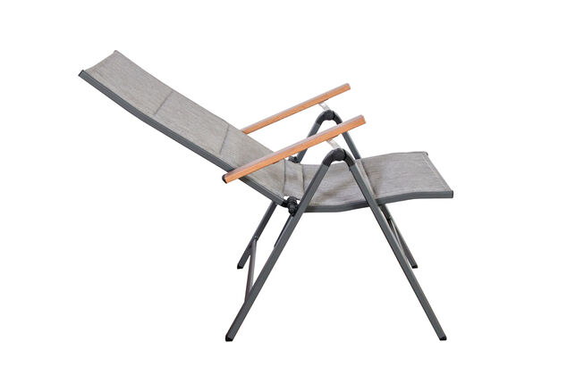 Comfortabele verstelbare klapstoel voor tuin en terras