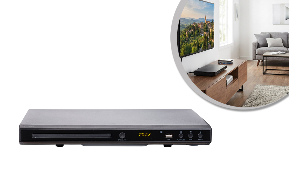 Compacte DVD-speler met HDMI- en USB‑aansluiting