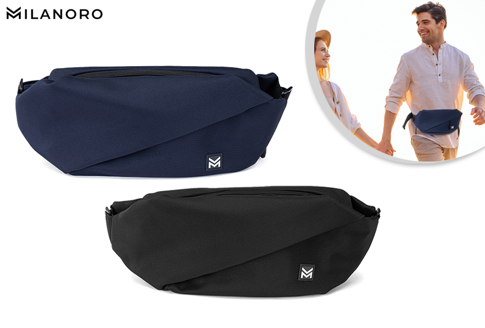 Sac banane pratique et spacieux avec plusieurs poches zippées