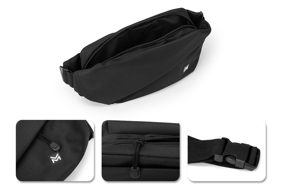 Sac banane pratique et spacieux avec plusieurs poches zippées