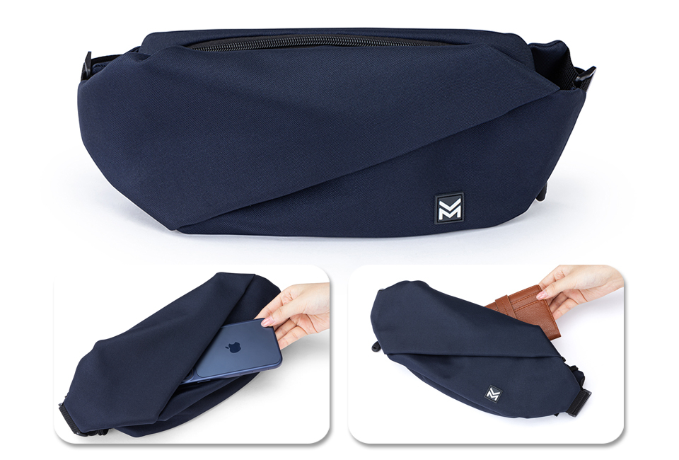 Sac banane pratique et spacieux avec plusieurs poches zippées