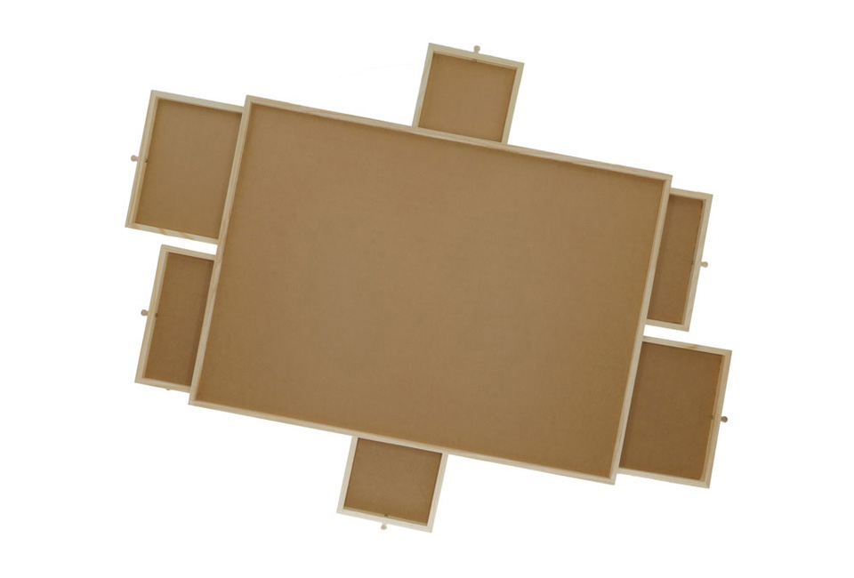 Practical puzzle board with drawers
