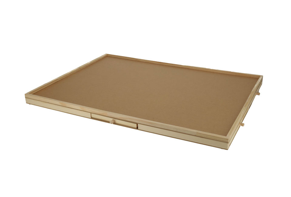Practical puzzle board with drawers