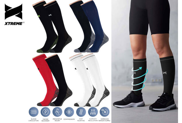 Calze a compressione per lo sport, l’ufficio o per il viaggio