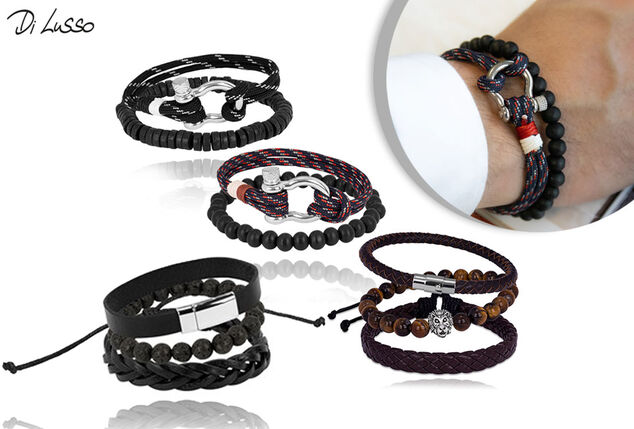 Jetzt kaufen: Stilvolles Herrenarmband von Di Lusso - 70% Rabatt