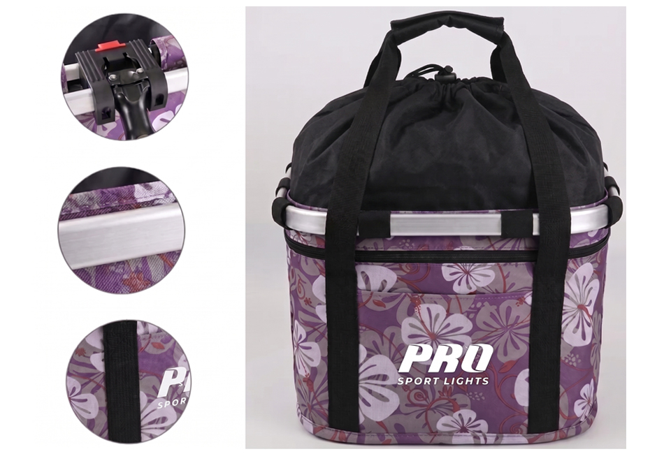 Practical detachable bicycle basket