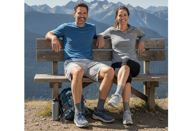 Leichte Wanderschuhe mit profilierter Sohle für Damen und Herren