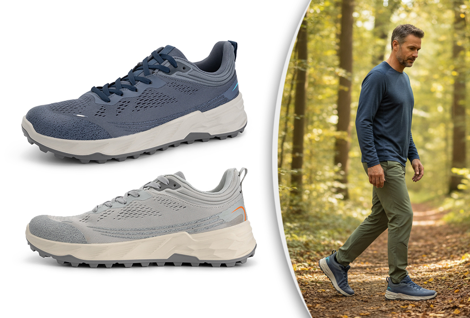 Leichte Wanderschuhe mit profilierter Sohle für Damen und Herren
