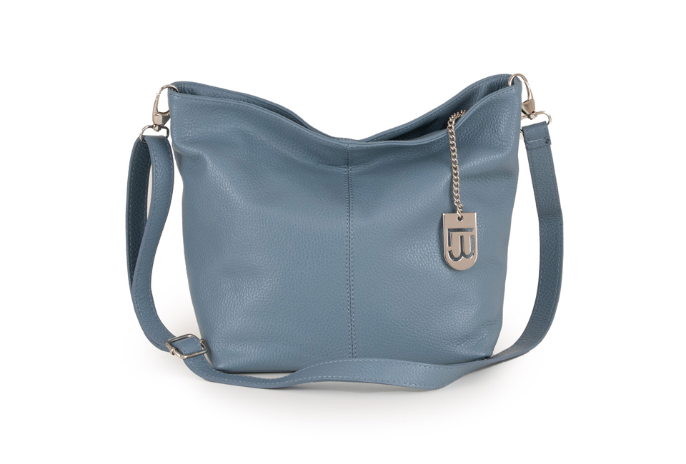 Luxurious Italian leather handbag in 11 stylish, fresh colours