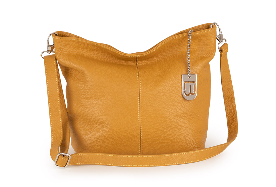 Luxurious Italian leather handbag in 11 stylish, fresh colours