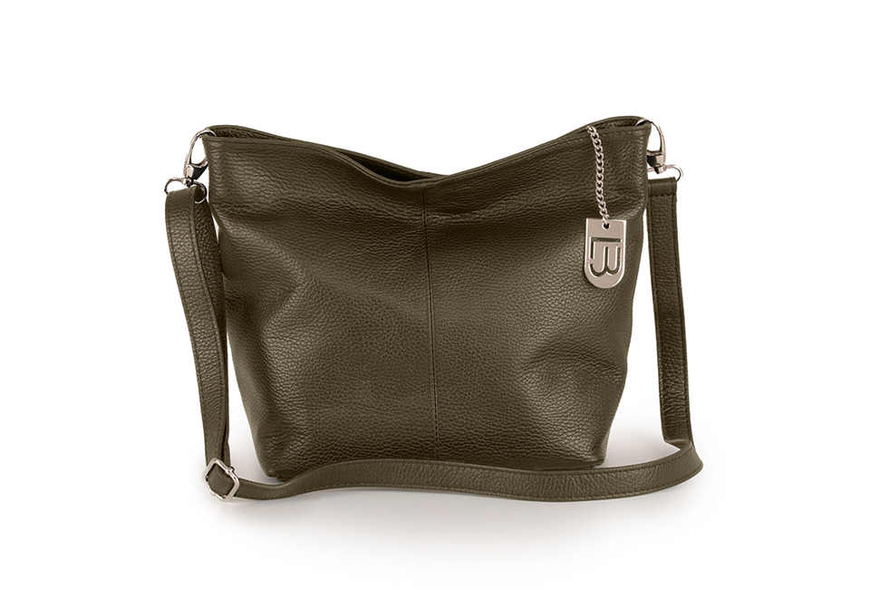 Luxurious Italian leather handbag in 11 stylish, fresh colours