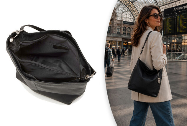 Luxurious Italian leather handbag in 11 stylish, fresh colours