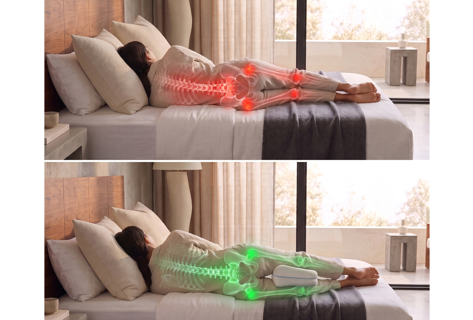 Ergonomisches Kniekissen für eine bessere Schlafhaltung
