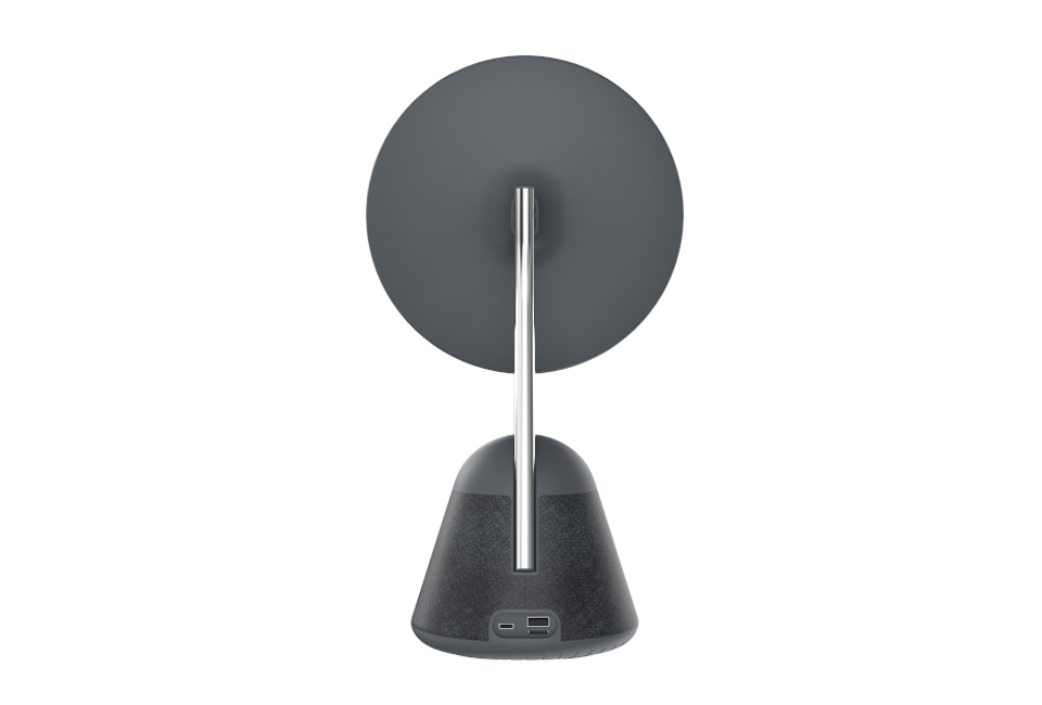 5-in-1-Radiowecker mit Spiegel, Bluetooth-Lautsprecher und kabellosem Ladegerät