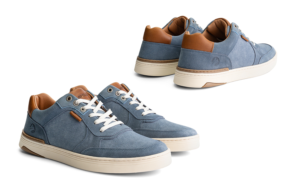 Stilvolle Herrensneaker aus Leder mit rutschfester Gummisohle