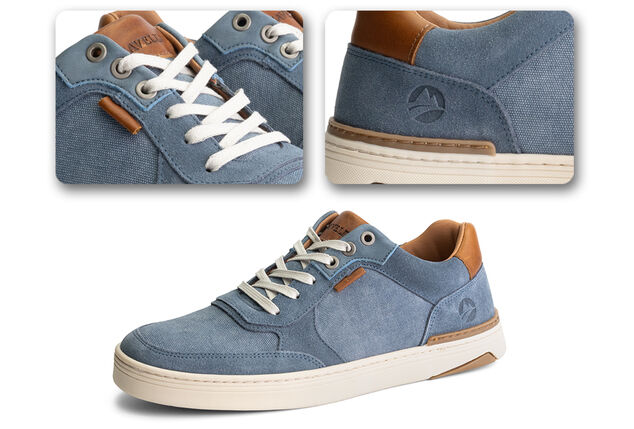 Stilvolle Herrensneaker aus Leder mit rutschfester Gummisohle
