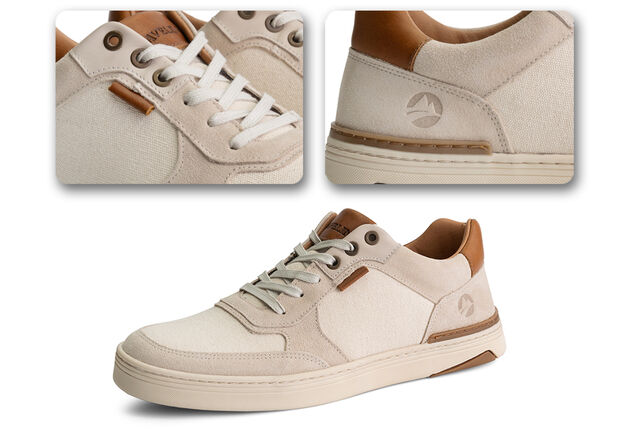 Stilvolle Herrensneaker aus Leder mit rutschfester Gummisohle