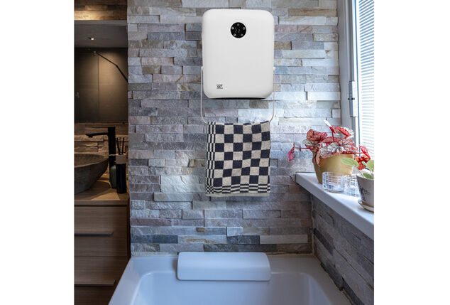 Chauffage de salle de bains avec porte-serviettes pratique et télécommande