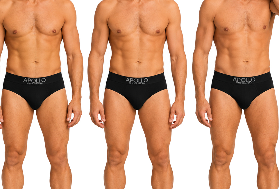 3er-Packung nahtlose Herren-Slips aus Baumwolle