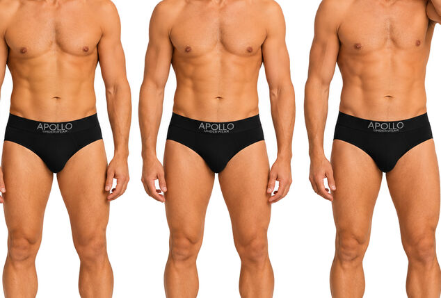3er-Packung nahtlose Herren-Slips aus Baumwolle