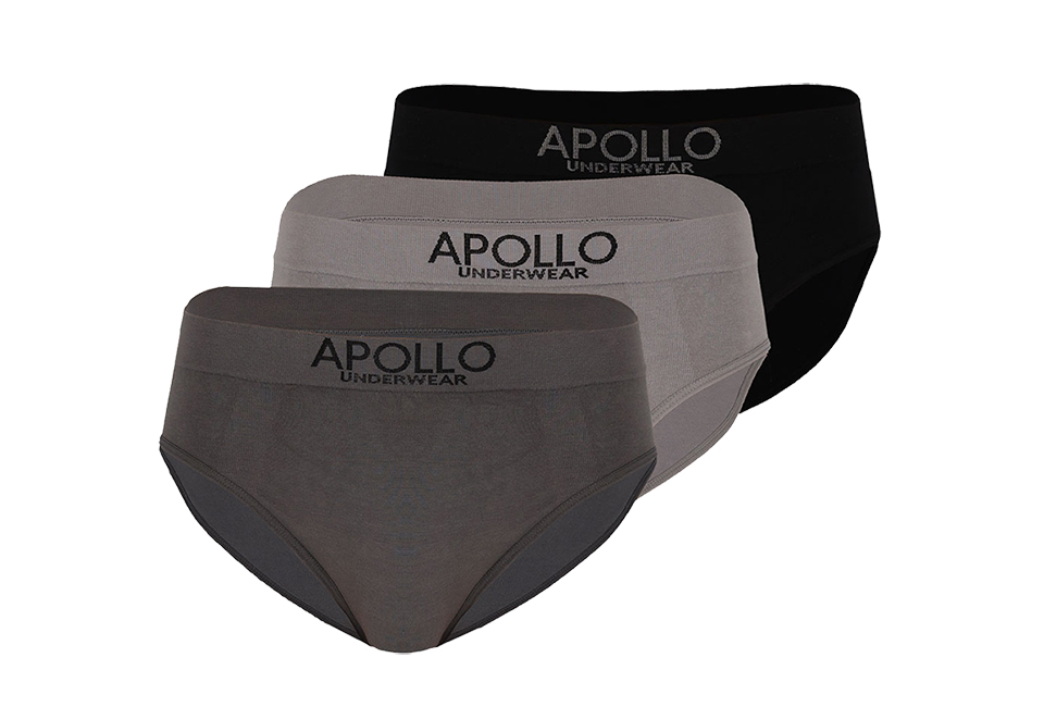 3er-Packung nahtlose Herren-Slips aus Baumwolle
