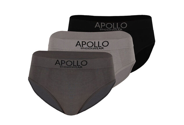 3er-Packung nahtlose Herren-Slips aus Baumwolle